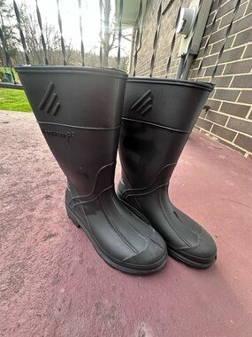 Kids Black Waterproof Boots -